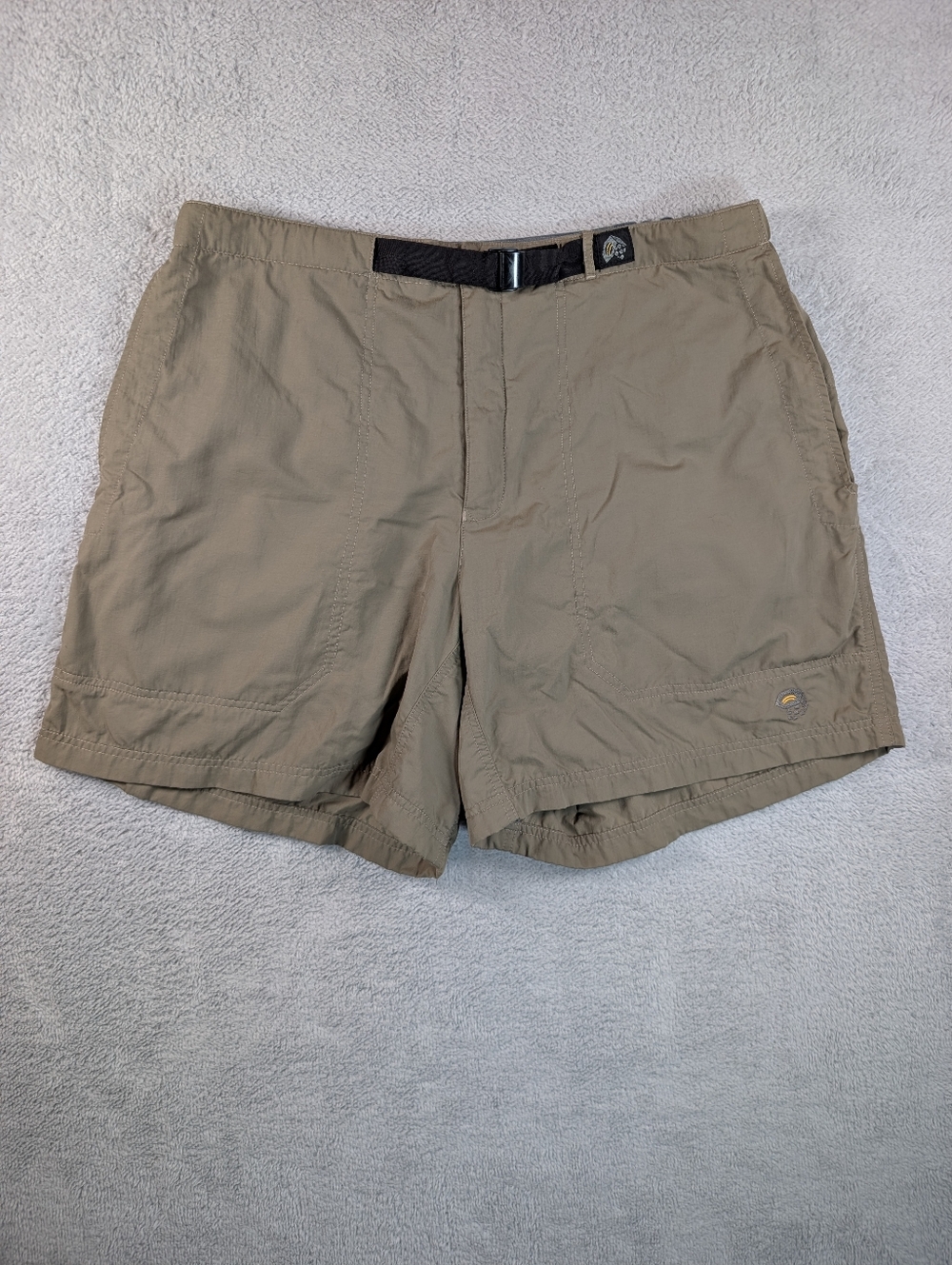 Mountain Hardwear Belted‎ Shorts Womens XL Tan Hiking Outdoor